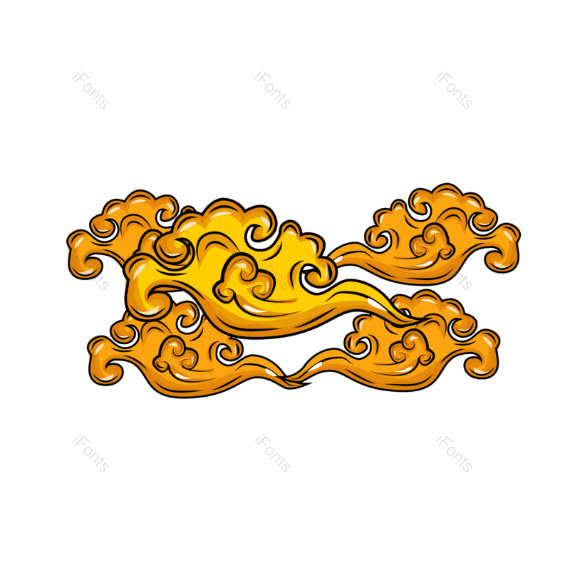祥云图片,中国元素,新年PNG,手绘免抠素材